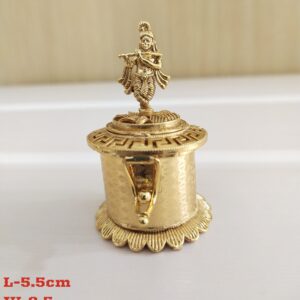 Tezshree krishna Kumkum Box Brass Sindoor Dabbi South Indian Wedding Gift