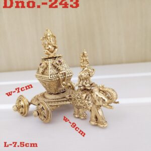 Tezshree Ganpati Rath Kumkum Box Brass Sindoor Dabbi South Indian Wedding Return Gift
