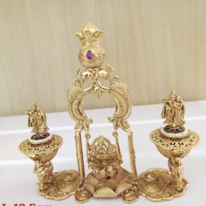Tezshree Radha Krishna Jhula Kumkum Box Brass Sindoor Dabbi South Indian Wedding Return Gift